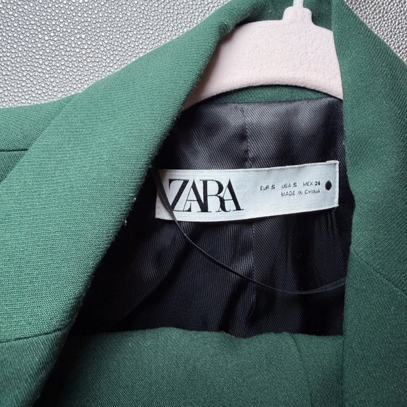 ZARA Emerald Green Double-Breasted Blazer & Trouser Set – Size S/XS - Picture 2 of 7
